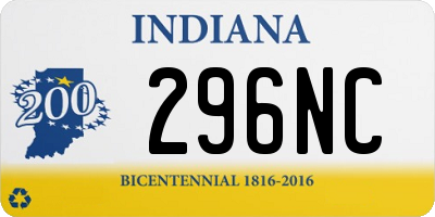 IN license plate 296NC