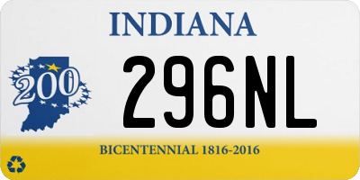 IN license plate 296NL