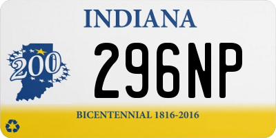 IN license plate 296NP