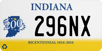 IN license plate 296NX