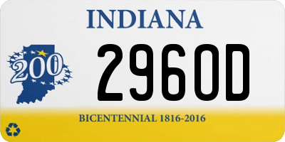 IN license plate 296OD