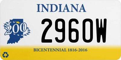 IN license plate 296OW