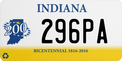 IN license plate 296PA