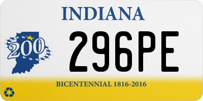 IN license plate 296PE