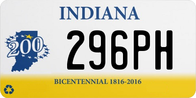 IN license plate 296PH