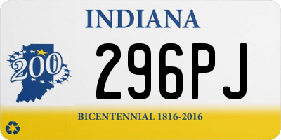 IN license plate 296PJ