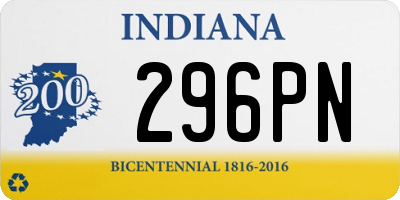 IN license plate 296PN