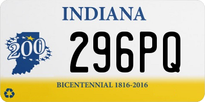 IN license plate 296PQ