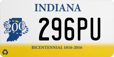 IN license plate 296PU