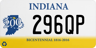 IN license plate 296QP