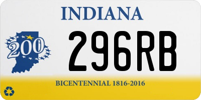 IN license plate 296RB