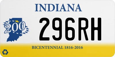 IN license plate 296RH