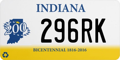 IN license plate 296RK
