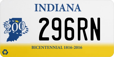 IN license plate 296RN