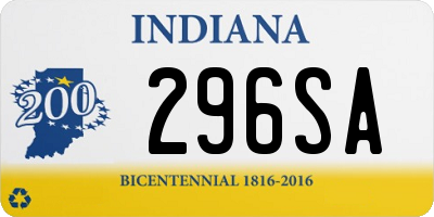 IN license plate 296SA