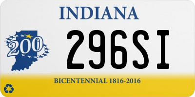 IN license plate 296SI