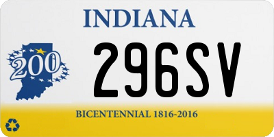 IN license plate 296SV