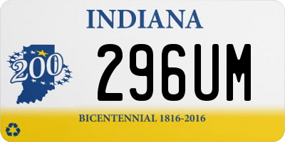 IN license plate 296UM