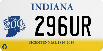 IN license plate 296UR