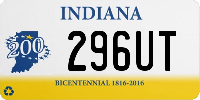 IN license plate 296UT