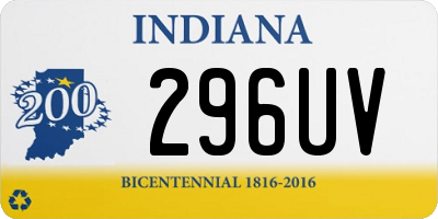 IN license plate 296UV