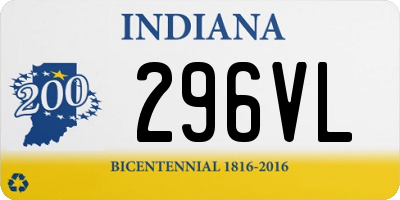 IN license plate 296VL