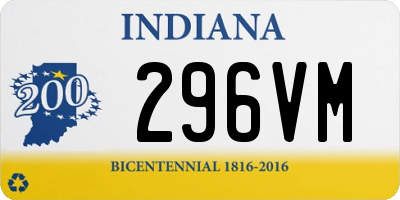 IN license plate 296VM