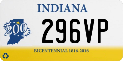 IN license plate 296VP