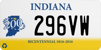 IN license plate 296VW