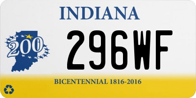 IN license plate 296WF