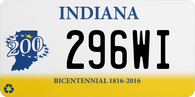 IN license plate 296WI