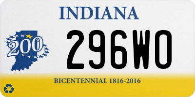 IN license plate 296WO