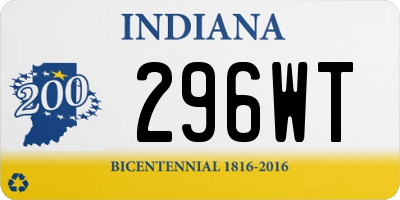 IN license plate 296WT