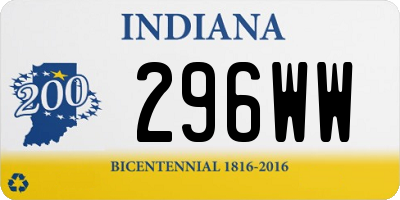 IN license plate 296WW