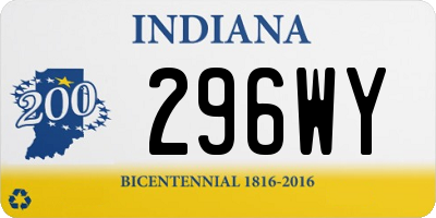 IN license plate 296WY