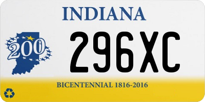 IN license plate 296XC