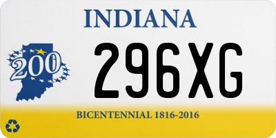 IN license plate 296XG