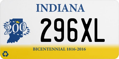 IN license plate 296XL