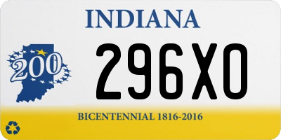 IN license plate 296XO