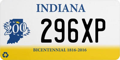 IN license plate 296XP