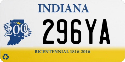 IN license plate 296YA