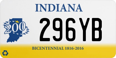 IN license plate 296YB