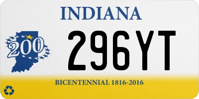 IN license plate 296YT