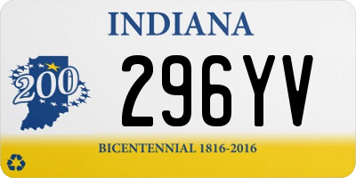 IN license plate 296YV