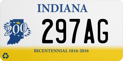 IN license plate 297AG