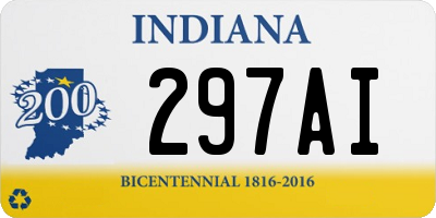 IN license plate 297AI