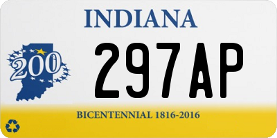 IN license plate 297AP