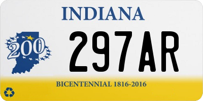 IN license plate 297AR