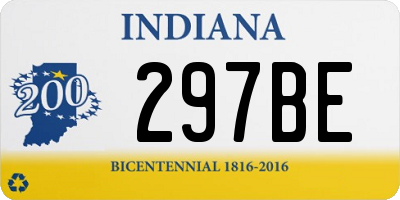 IN license plate 297BE