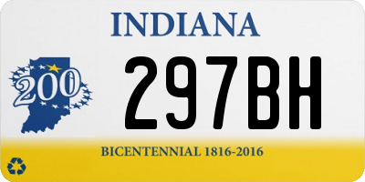 IN license plate 297BH